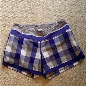 Lululemon Purple Gingham Shorts